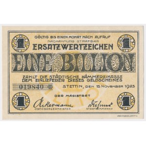 Szczecin (Stettin), 1 trillion marks 1923