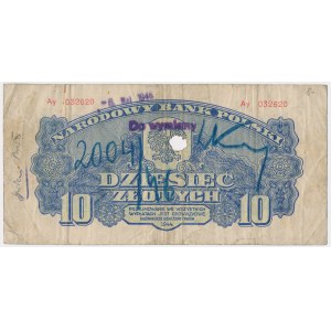 Falsyfikat z epoki 10 złotych 1944