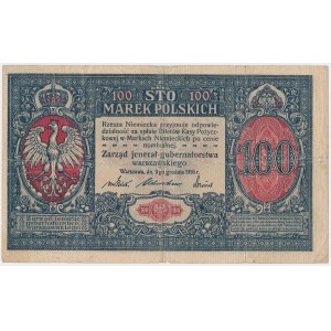100 mkp 1916 jeneral - 7 Figuren - RARE