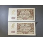 10 oro 1940 - Ser.L. - intervallo piccolo e grande (2 pezzi)