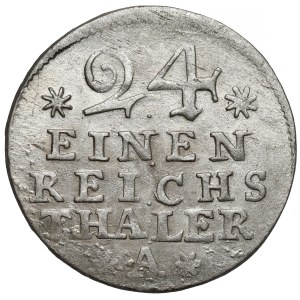 Prussia, Friedrich II, 1/24 thaler 1757-A, Berlin