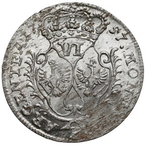 Silesia, Frederick II the Great, Sixpence 1757-B, Wrocław