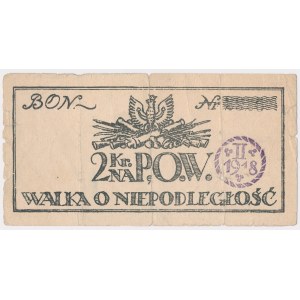 POW, Voucher 2 crowns 1918 for the Struggle for Independence - numeral numeral