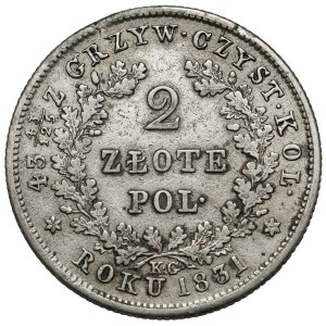 Insurrection de novembre, 2 zlotys 1831 KG
