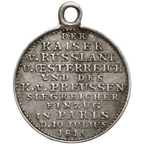 Prussia, Friedrich Wilhelm III, Medal 1815