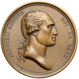 France, Medal 1809 (print after 1880) Visit of the King of Saxony at the Paris Mint.