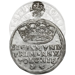 Sigismund I the Old, Cracow 1545 penny - FULL crown - BEAUTIFUL
