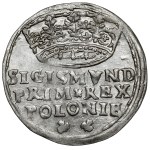 Sigismund I the Old, Cracow 1545 penny - FULL crown - BEAUTIFUL