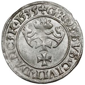 Zikmund I. Starý, gdaňský groš 1535 - pozdní - krásný