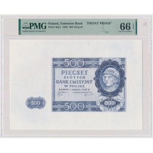 STAMPA CAMPIONE della contraffazione del 500 zloty Londra 1940 - solo calcografia del dritto