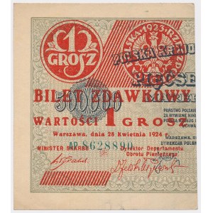 1 centesimo 1924 - AP - metà sinistra
