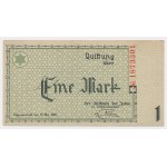 Ghetto in Lodz, 1 mark 1940 - numbering in 7 digits