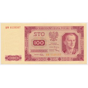 100 złotych 1948 - HW - prążkowany papier