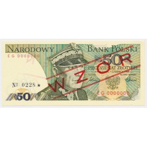 50 złotych 1986 - WZÓR - EG 0000000 - No.0228