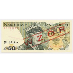 50 zloty 1982 - MODEL - DA 0000000 - No.0416
