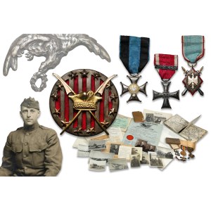 Zestaw po Edwinie Noble latającym w eskadrze im. T. Kościuszki, w czasie wojny polsko—bolszewickiej - pełny, piękny komplet