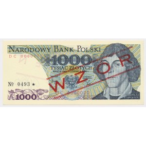1.000 złotych 1982 - WZÓR - DC 0000000 - No.0493