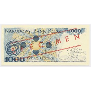 1.000 złotych 1982 - WZÓR - DC 0000000 - No.0493
