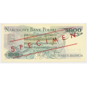 5,000 zloty 1982 - MODEL - A 0000000 - No.0409.