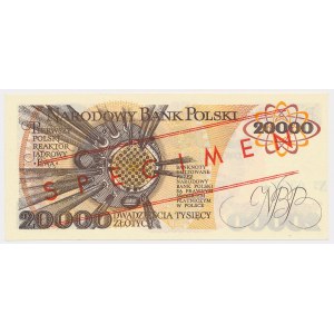 20,000 zloty 1989 - MODEL - A 0000000 - No.0350.
