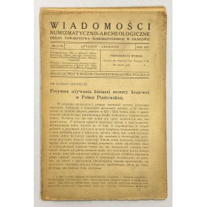 Wiadomości Numizmatyczno-Archeologiczne 1923 - komplet