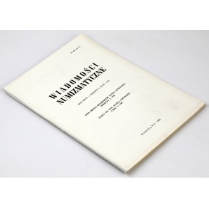 Wiadomości Numizmatyczne 1982 / 3-4 - SPIS treści