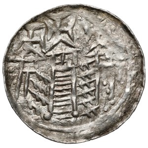 Boleslav III Wrymouth, denár - Knieža s oštepom - rarita