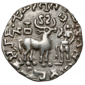 Indie, Post-Mauryan (Punjab), Kunindas, Amoghabuti, Drachma (~150-80 p.n.e.)