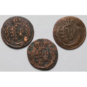 Księstwo Warszawskie, Grosze 1810-1812 - zestaw (3szt)