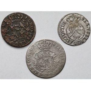 Poniatowski, 1-6 groszy 1765-1794 - zestaw (3szt)
