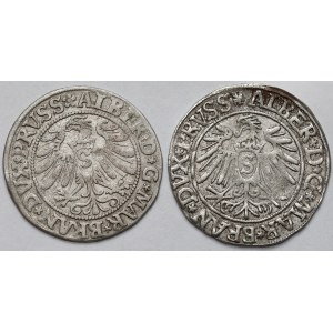 Prussia, Albrecht Hohenzollern, Königsberg pennies 1532-1537 - set (2pcs)