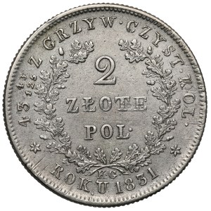 Powstanie Listopadowe, 2 złote 1831 KG