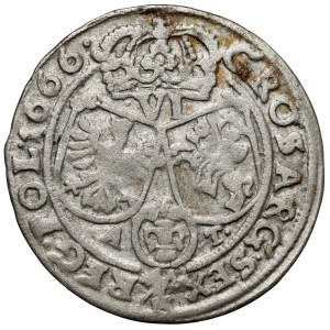 Jan II Kazimierz, Szóstak Bydgoszcz 1666 AT