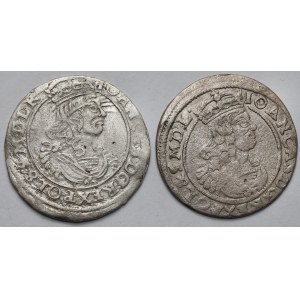John II Casimir, Sixpence Bydgoszcz 1665 and 1666 - set (2pcs)