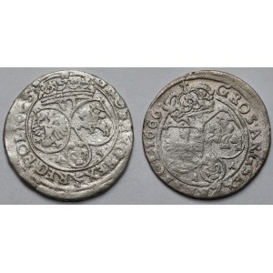 John II Casimir, Sixpence Bydgoszcz 1665 and 1666 - set (2pcs)