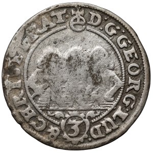 Silesia, Three Brothers, 3 krajcary 1656, Brzeg