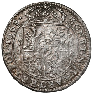 Jan II Kazimierz, Ort Bydgoszcz 1668 TLB - z KWIATKIEM