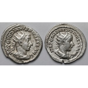 Gordian III (238-244 n.e.) Antoniniany, Rzym - Concordia i Sol - zestaw (2szt)