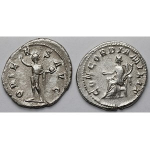 Gordian III (238-244 n.e.) Antoniniany, Rzym - Concordia i Sol - zestaw (2szt)