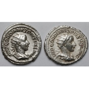 Gordian III (238-244 n.e.) Antoniniany, Rzym - Jowisz i Cesarz - zestaw (2szt)