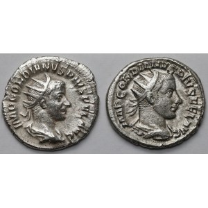 Gordian III (238-244 AD) Antoninians, Rome - Securitas and Sol - set (2pcs)