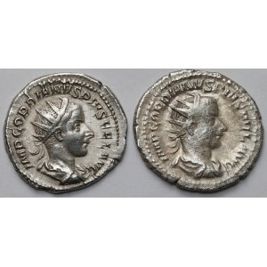 Gordian III (238-244 n.e.) Antoniniany, Rzym - Laetitia i Virtus - zestaw (2szt)