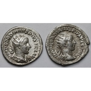Gordian III. (238-244 n. Chr.) Antoniner, Rom - Providentia und Kaiser - Satz (2 St.)