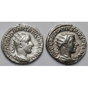 Gordian III (238-244 AD) Antoninians, Rome - Fortuna and Apollo - set (2pcs)