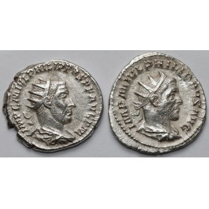 Philip I the Arab (244-249 AD) Antoninians, Rome - Virtus and Emperor - set (2pcs)