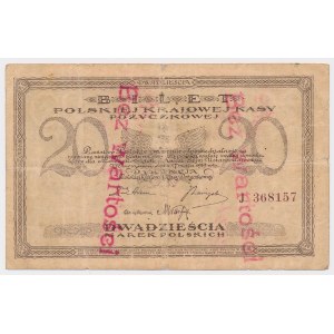 20 mkp 1919 May - J - with stamp WITHOUT VALUE
