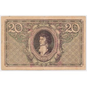 20 mkp 1919 May - J - with stamp WITHOUT VALUE