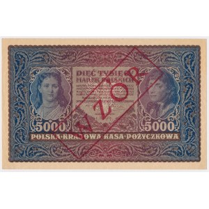 5.000 mkp 1920 - WZÓR - II Serja A 123,456