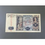20 oro 1936 - MODELLO - AM 1234567 - SPECIMEN perforazione