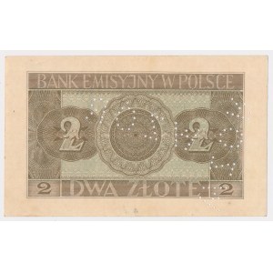 2 zloty 1940 - perforazione MODELLO - senza serie e numero